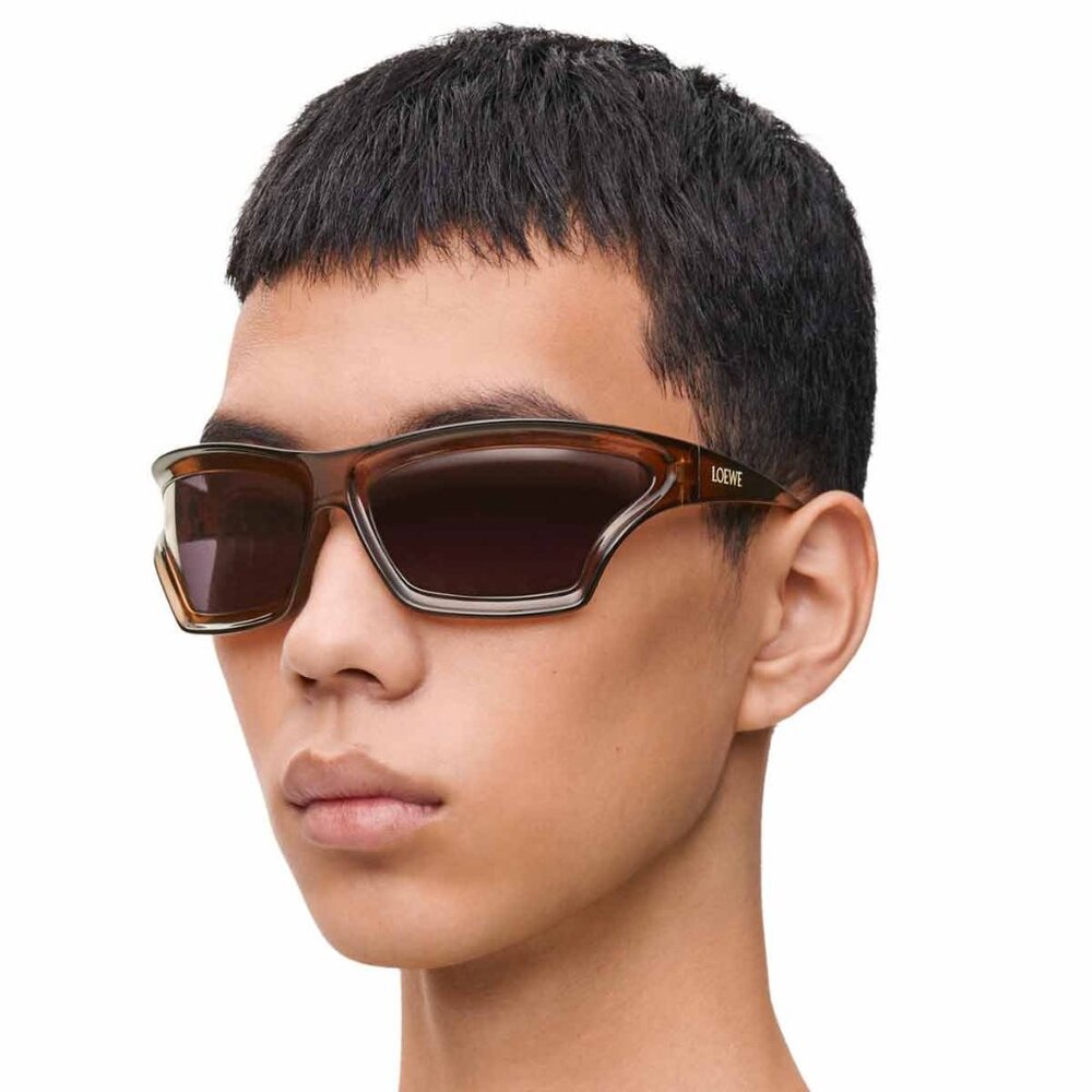 NEW LW40143U 47A LOEWE SUNGLASSES BROWN GREY UNISEX EYEWEAR LOEWE - Picture 6 of 12